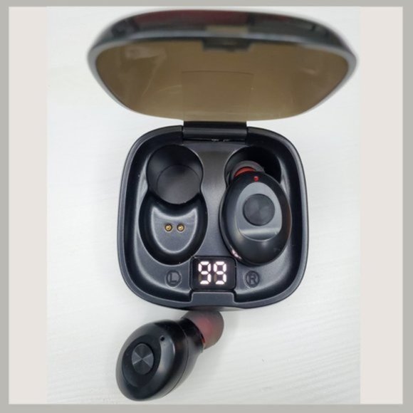 Black Waterproof & Wireless Ear Buds - Picture 2 of 7